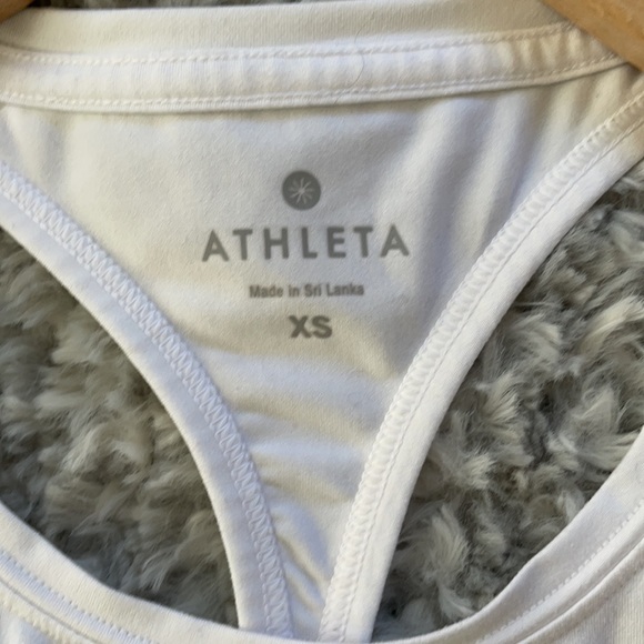 Athleta high neck long racerback white tank - Picture 4 of 6